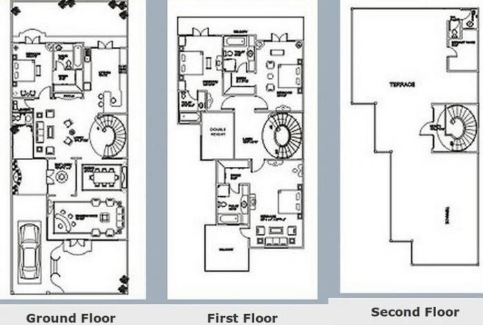 Floor plan of 4 BHK 2700 Sq. Ft. Villa in Niho Spanish Villa, Gurgaon