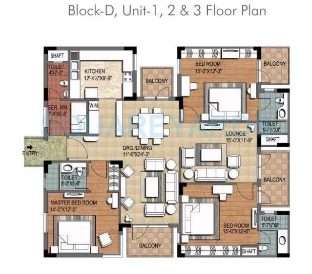 3 BHK 2370 Sq. Ft. Apartment