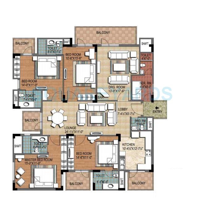 ninex city apartment 4bhk block f 2842sqft 101