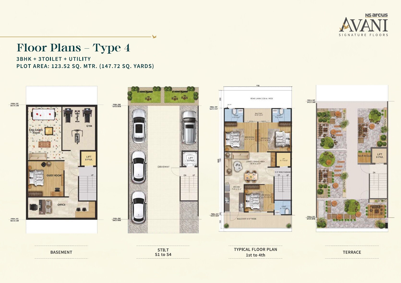 3 BHK 1782 Sq. Ft. Ind Floor