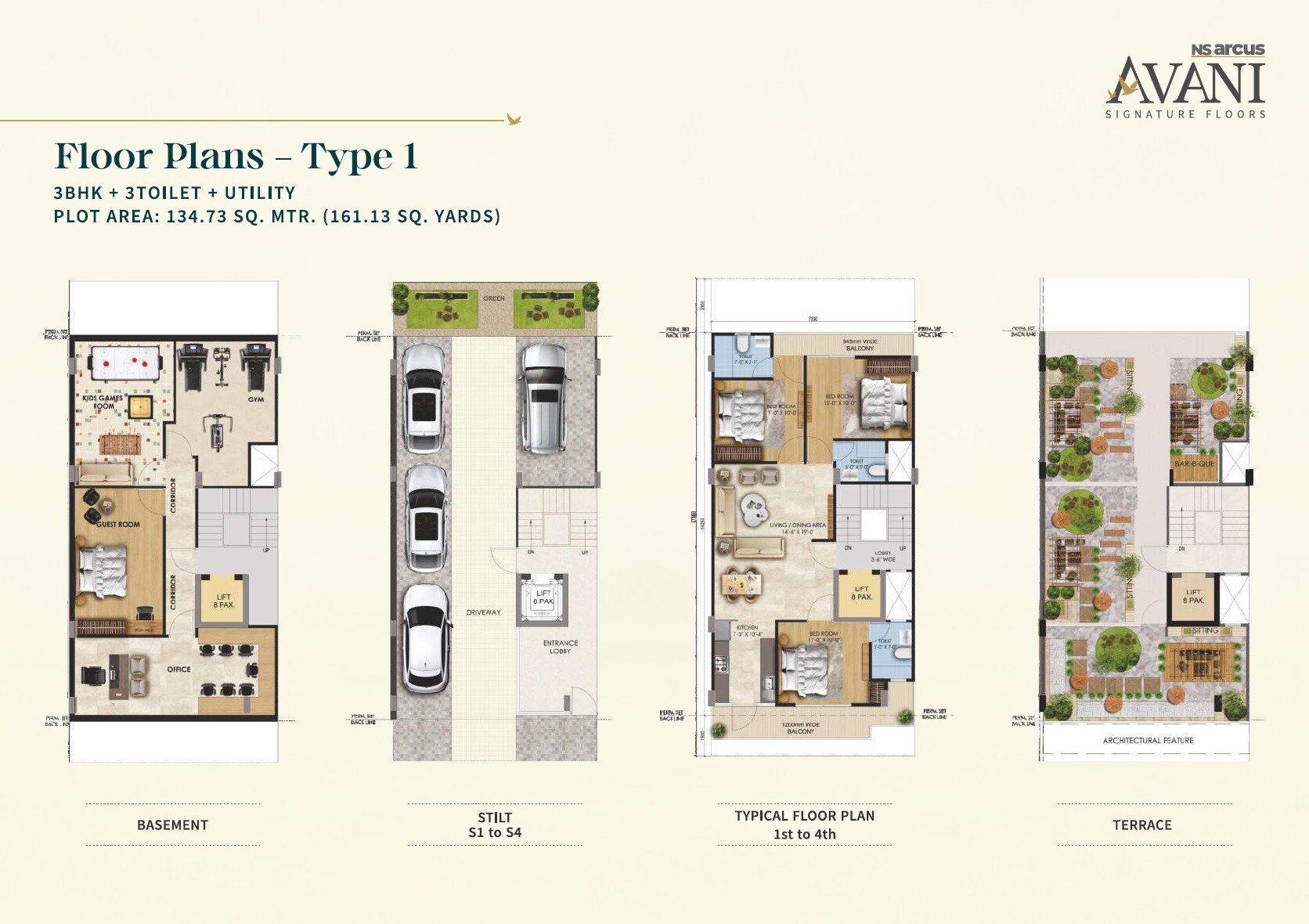 3 BHK 1975 Sq. Ft. Ind Floor