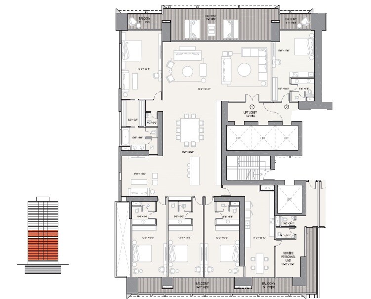 5 BHK 8600 Sq. Ft. Apartment