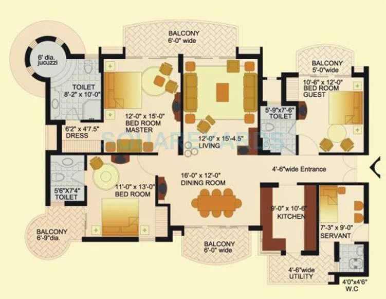 omaxe the nile apartment 3bhk sq 1900sqft 1