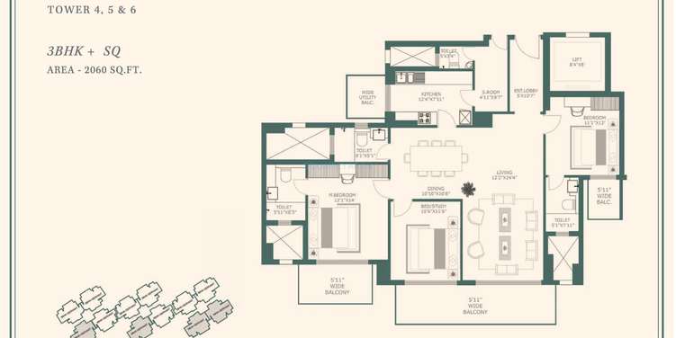 one indiabulls apartment 3bhk sq 2060sqft 1