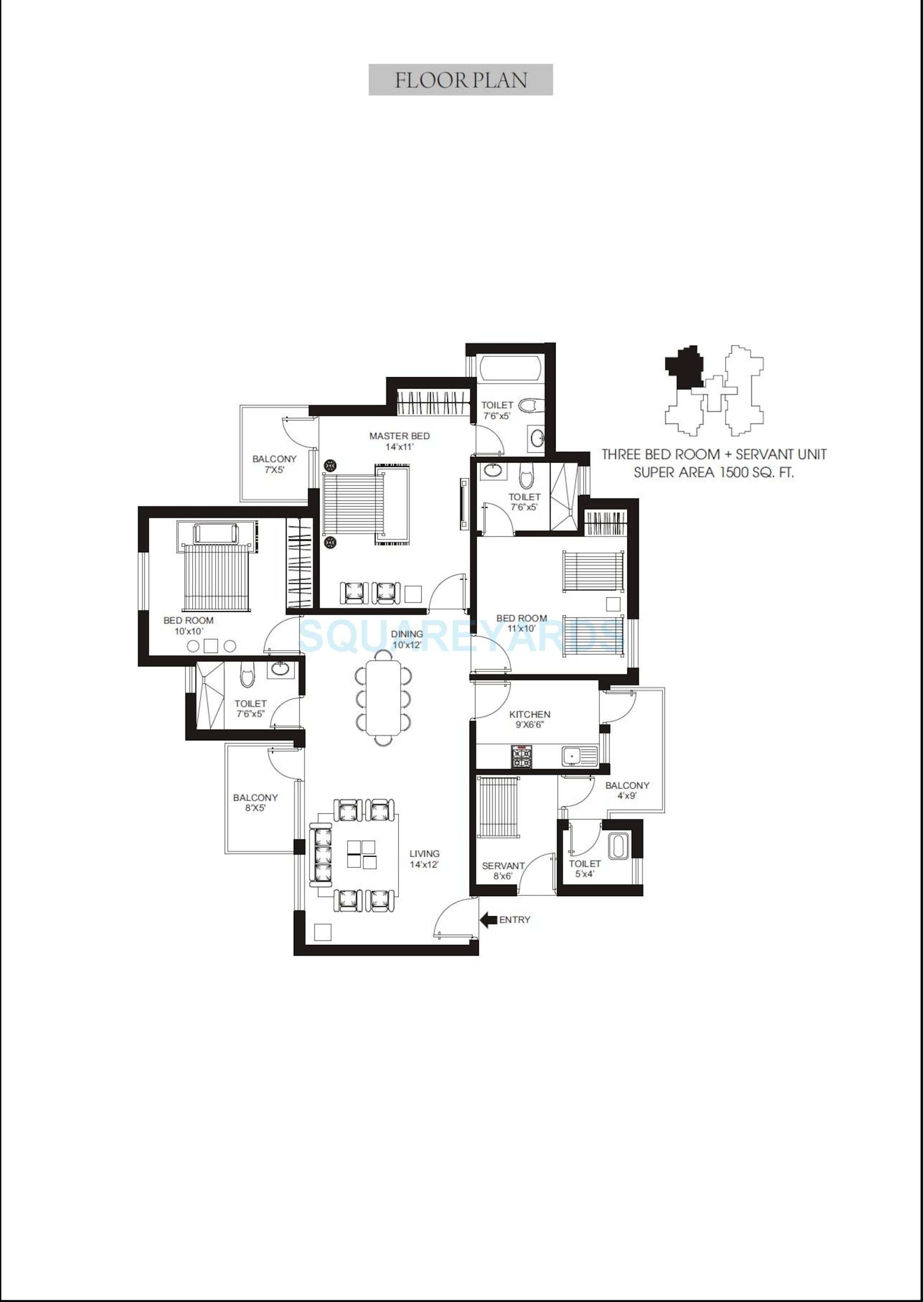 orris aster court apartment 3bhk 1500sqft 1