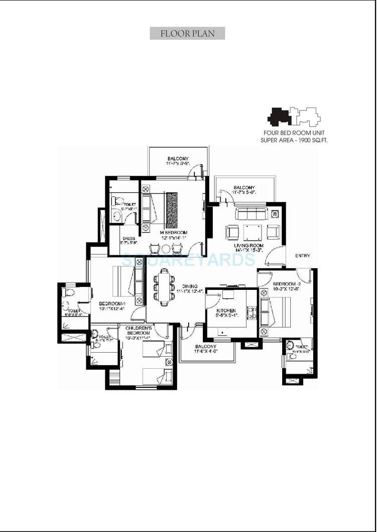 orris aster court apartment 4bhk 1900sqft 1