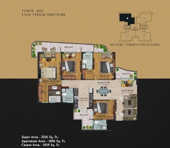 4 BHK Apartment For Resale in Oxirich Chintamani Sector 103 Gurgaon  7721080