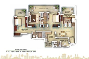  3 BHK Apartment at Paras Irene, Sector 70a – for Rent