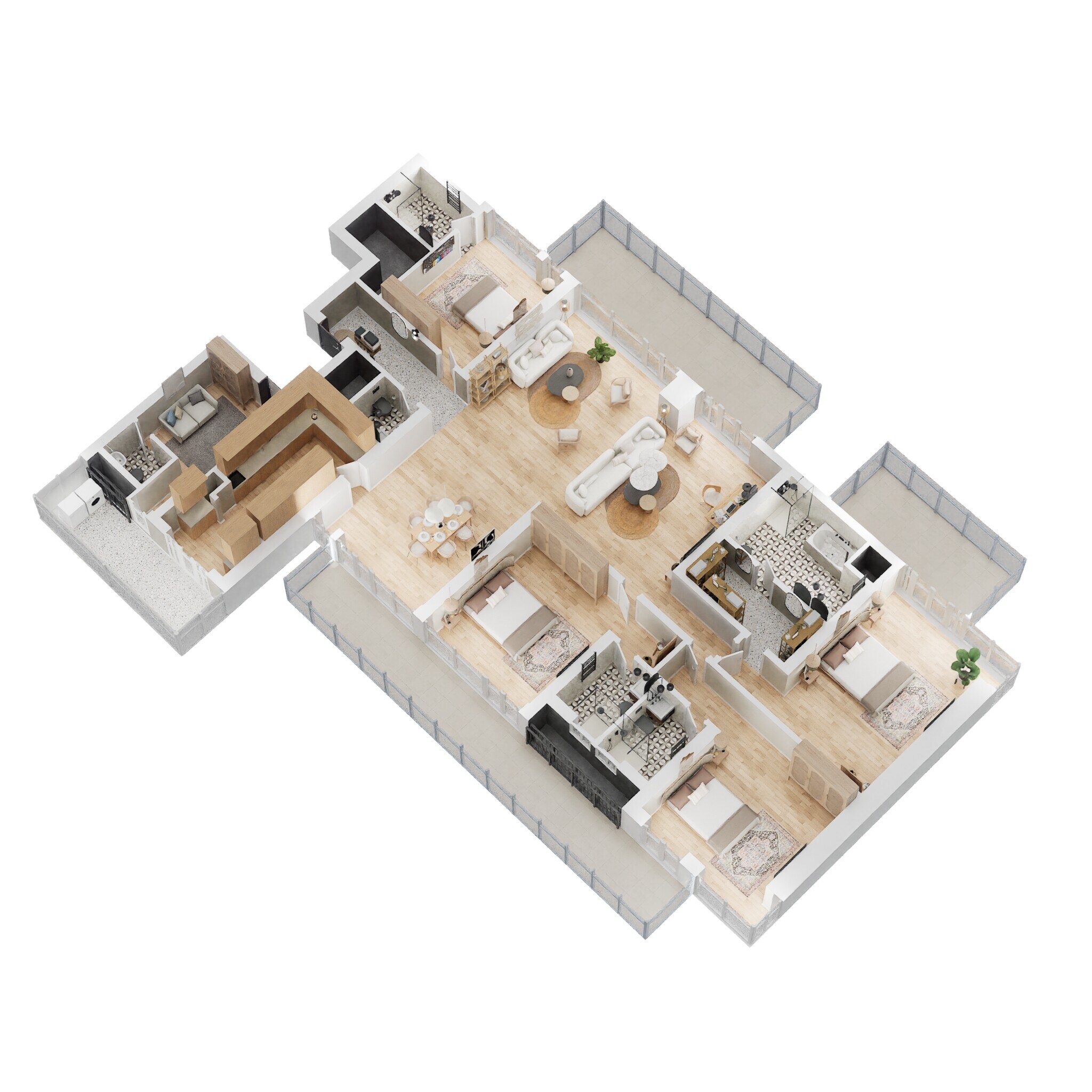 Floor plan of 4 BHK Apartment - 4750 sq. ft. in Paras Manor, Gurgaon