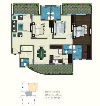 3 BHK Apartment For Rent in Pareena Coban Residences Sector 99a Gurgaon  8137390