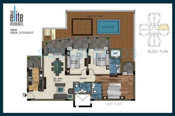  3 BHK Apartment at Pareena The Elite Residences, Sector 99 – for Rent
