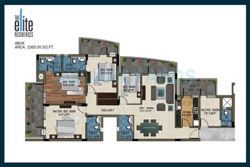  4 BHK Penthouse at Pareena The Elite Residences, Gopalpur – for Rent