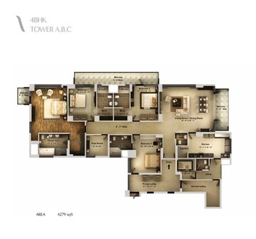  4 BHK Apartment at Pioneer Araya, Sector 62 – for Rent