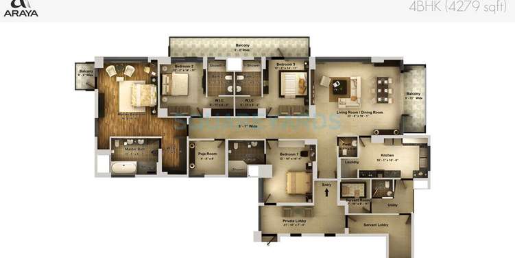 pioneer park araya apartment 4bhk 4279sqft 1
