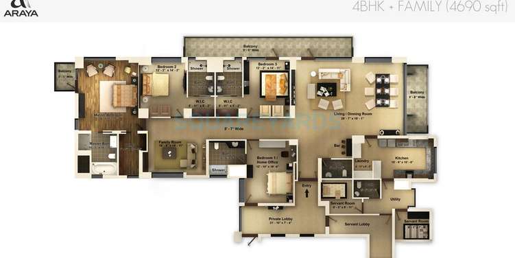 pioneer park araya apartment 4bhk family 4690sqft 1