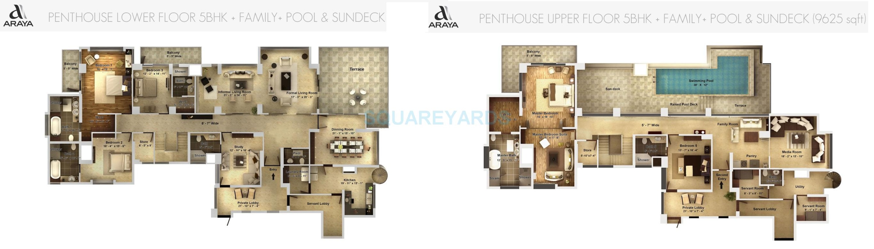 pioneer park araya penthouse 5bhk family pool 9625sqft 1