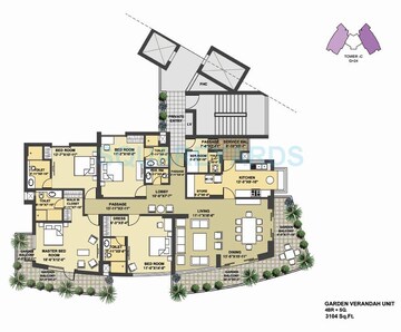  4 BHK Apartment at Pioneer Park Presidia, Sector 61 – for Rent