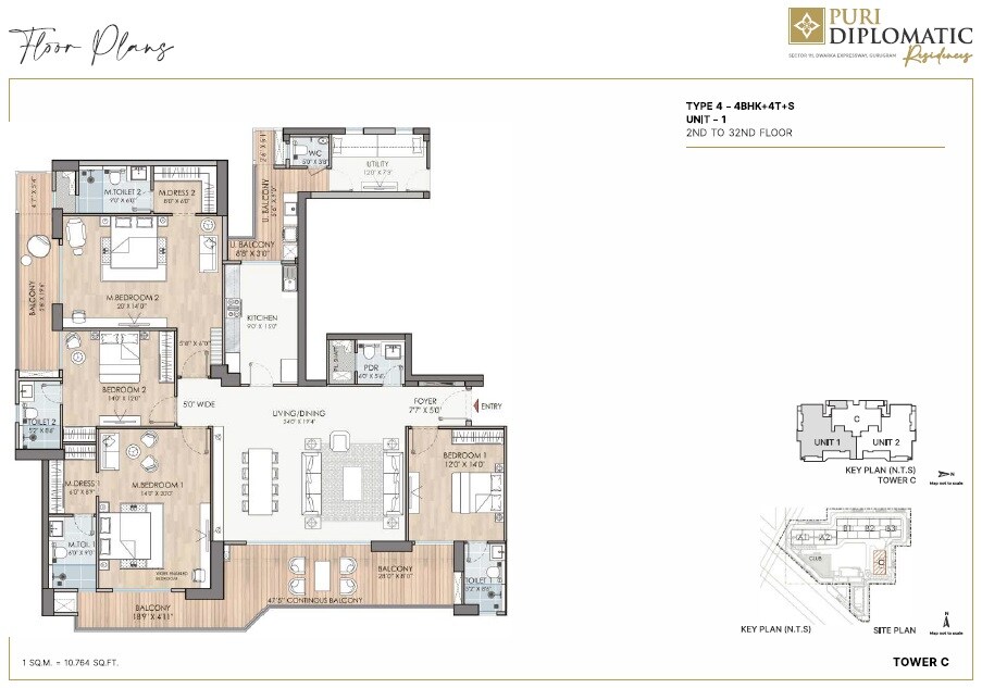 Other, puri-diplomatic-residences 4 Bedroom 3475 Sq.Ft. Apartment In Sector 111 Gurgaon 8819255