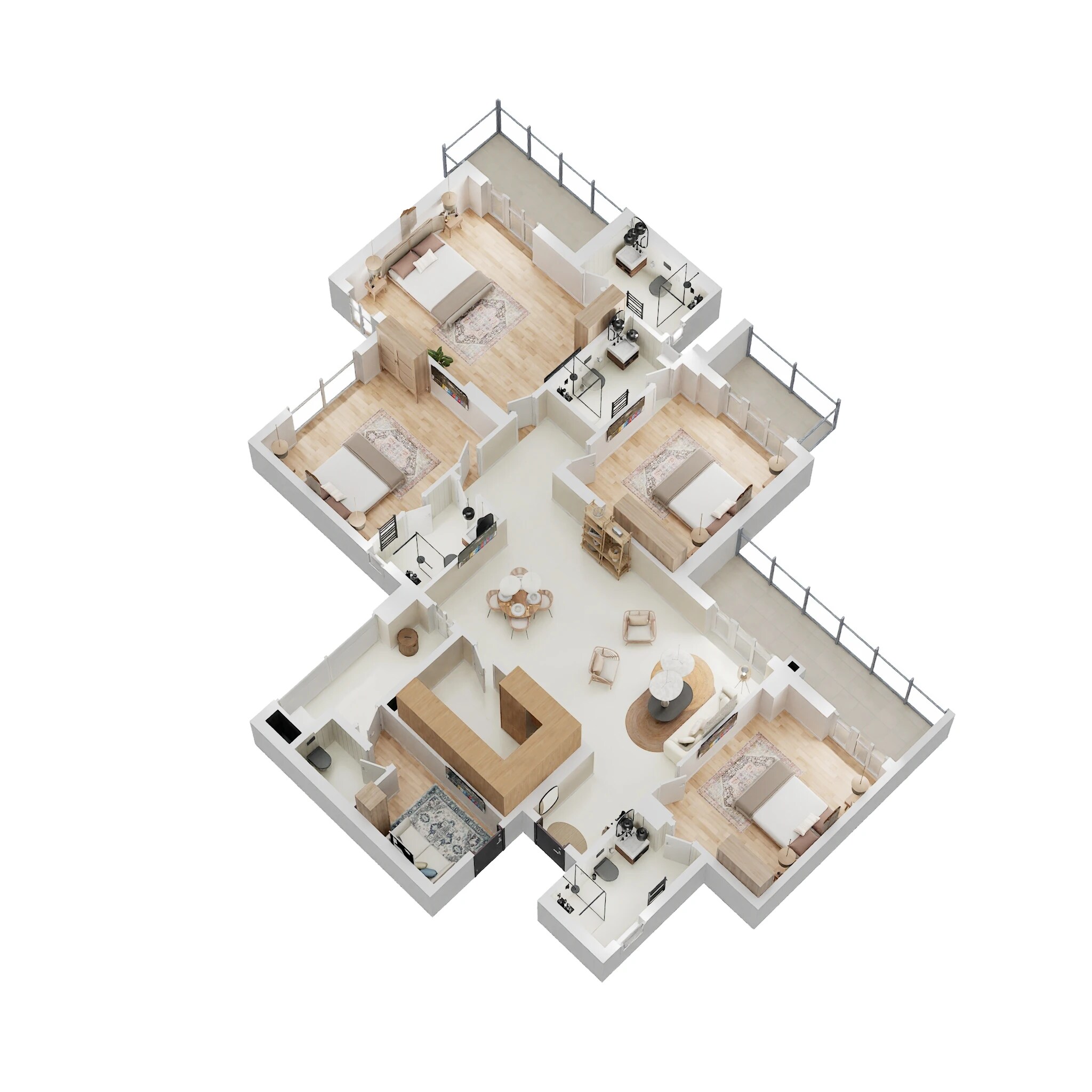 Floor plan of 4 BHK 2750 Sq. Ft. Apartment in Puri The Aravallis, Gurgaon