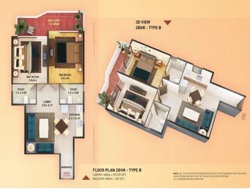  2 BHK Apartment at Pyramid Elite, Sector 86 – for Rent