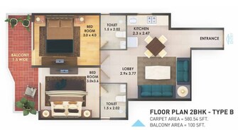 1 BHK Apartment For Rent in Pyramid Fusion Homes Sector 70a Gurgaon  7929272