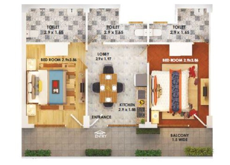 Other, pyramid-heights 2 Bedroom 625 Sq.Ft. Apartment In Badha Gurgaon 9134680