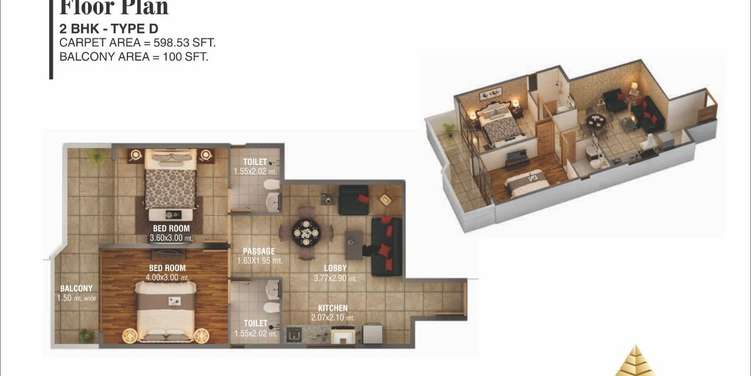 pyramid midtown apartment 2 bhk 599sqft 20201801171830