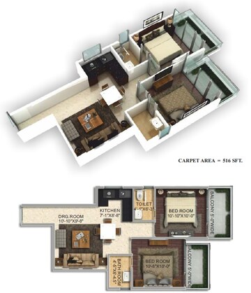  2 BHK Apartment at Pyramid Urban Homes 2, Sector 86 – for Sale