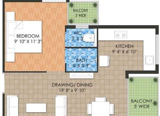 raheja krishna housing scheme apartment 1bhk 426sqft 20200501120507