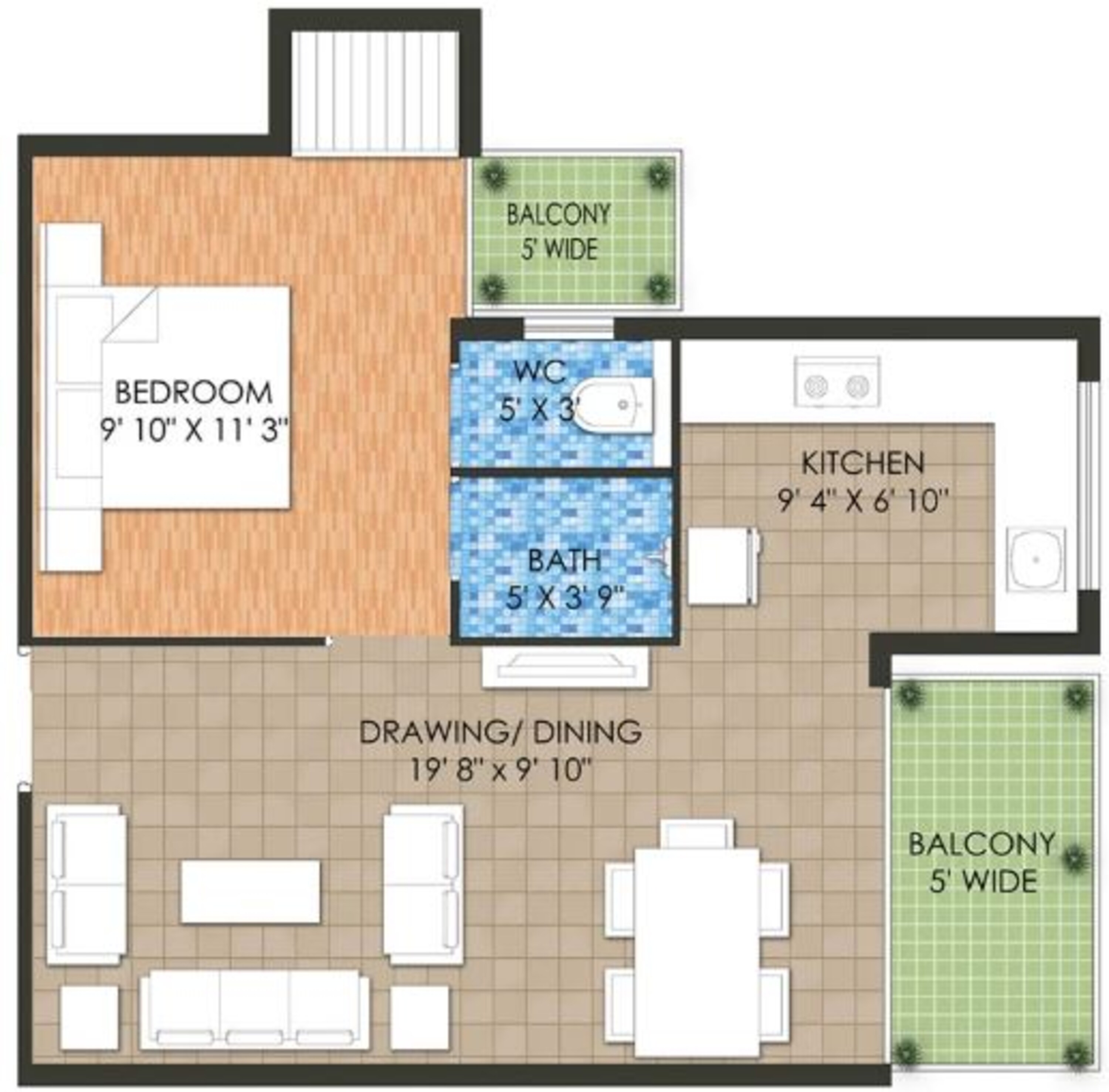 raheja krishna housing scheme apartment 1bhk 426sqft 20200501120507