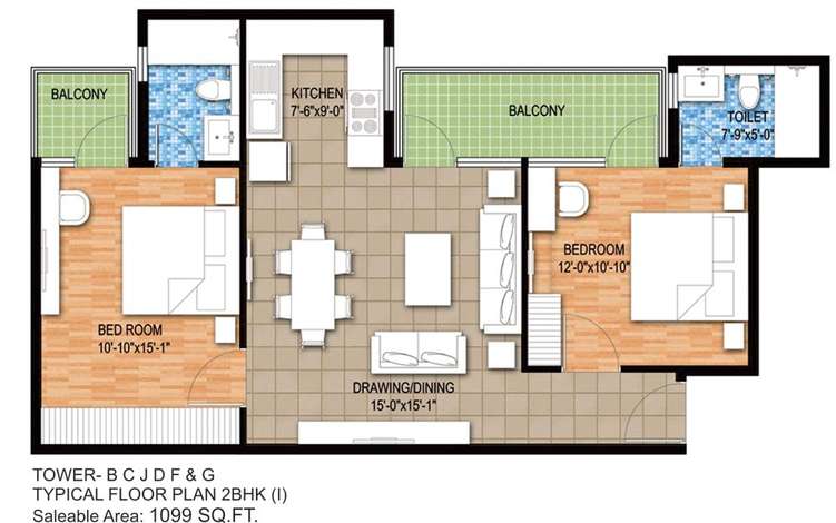 raheja maheshwara apartment 2bhk 1099sqft 1