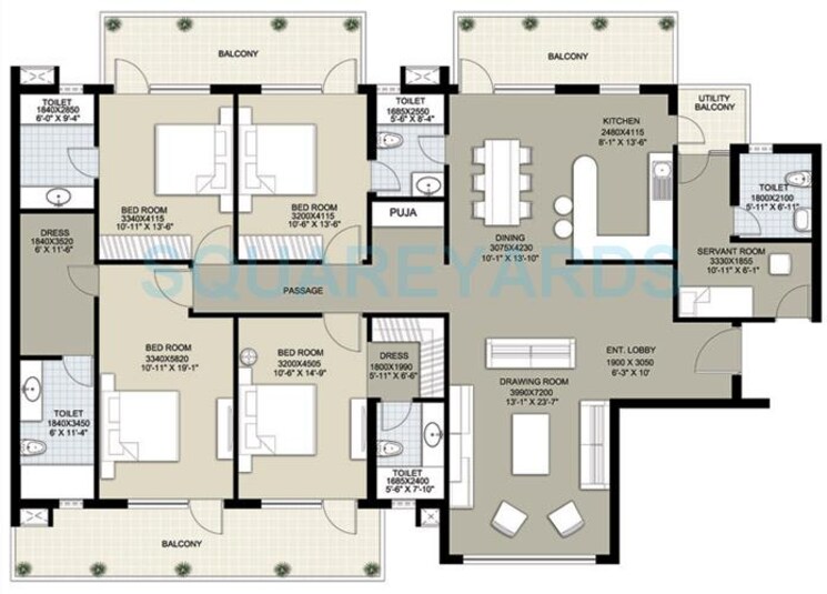 Other, raheja-navodaya 4 Bedroom 1850 Sq.Ft. Apartment In Sector 95a Gurgaon 7802616
