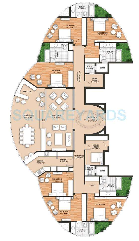 raheja revanta surya tower apartments apartment 6bhk tower b 4960 98sqft 1