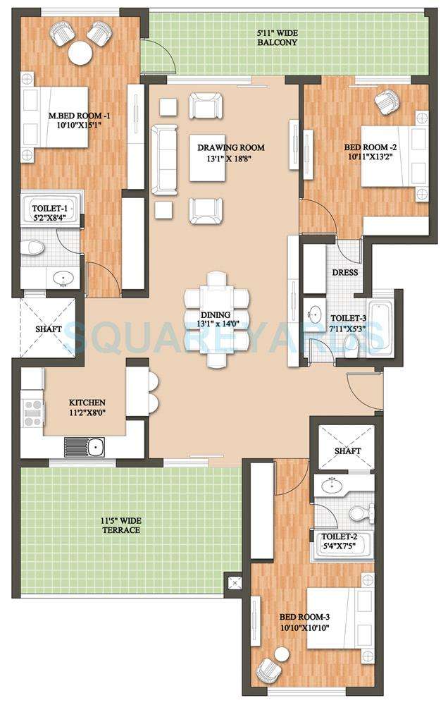 raheja revanta tapas townhouse builder floor 3bhk sf 2073 5sqft 1