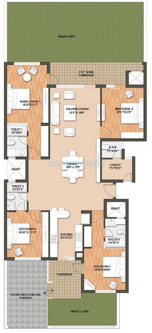 4 BHK 3533 Sq. Ft. Ind Floor