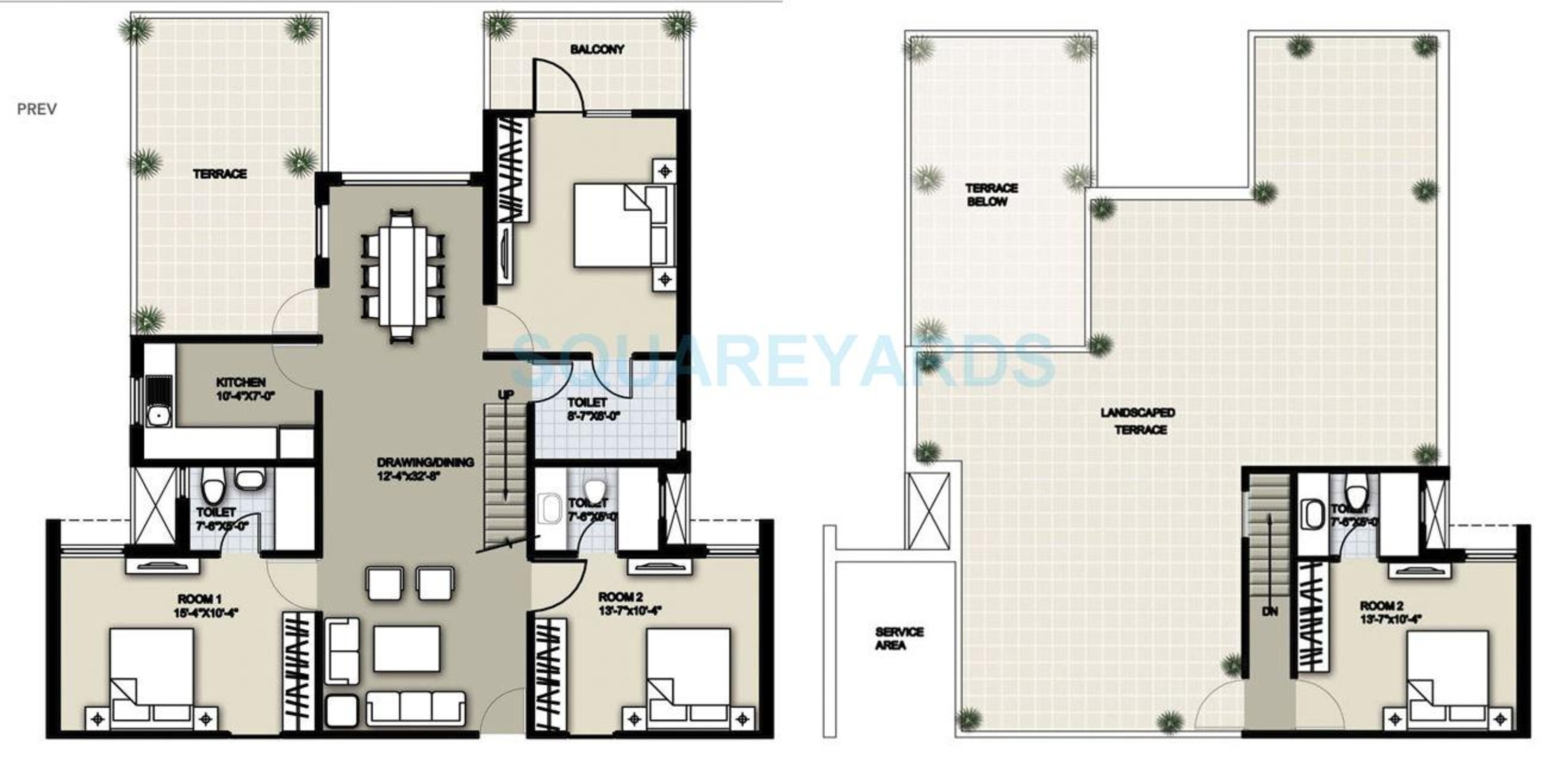 raheja sampada penthouse 4bhk 1908sqft 1