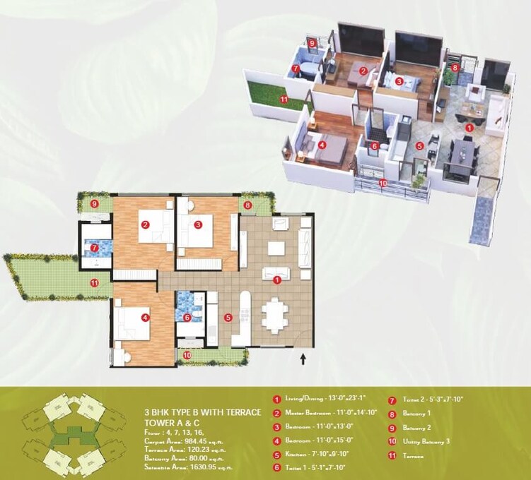 raheja vanya apartment 3bhk 1630sqft 1