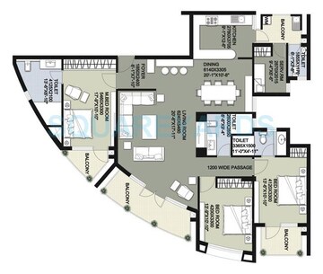  3 BHK Apartment at Raheja Vedaanta, Sector 108 – for Sale
