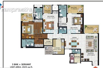  3 BHK Apartment at Ramprastha Skyz, Sector 37d – for Sale