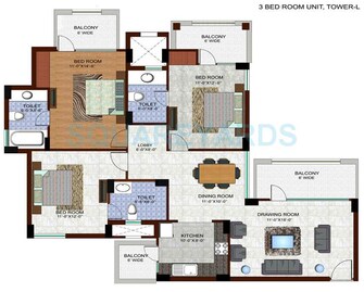 3 BHK Apartment For Rent in Ramprastha City The Edge Towers Sector 37d Gurgaon  8109473