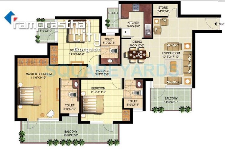 Other, ramprastha-primera 3 Bedroom 1730 Sq.Ft. Apartment In Sector 37d Gurgaon 8698041