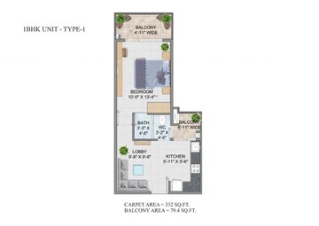  1 BHK Apartment at ROF Alante, Sector 108 – for Sale