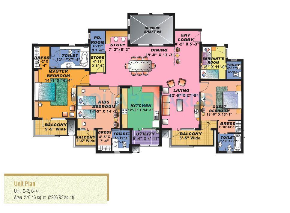 3 BHK 2907 Sq. Ft. Apartment