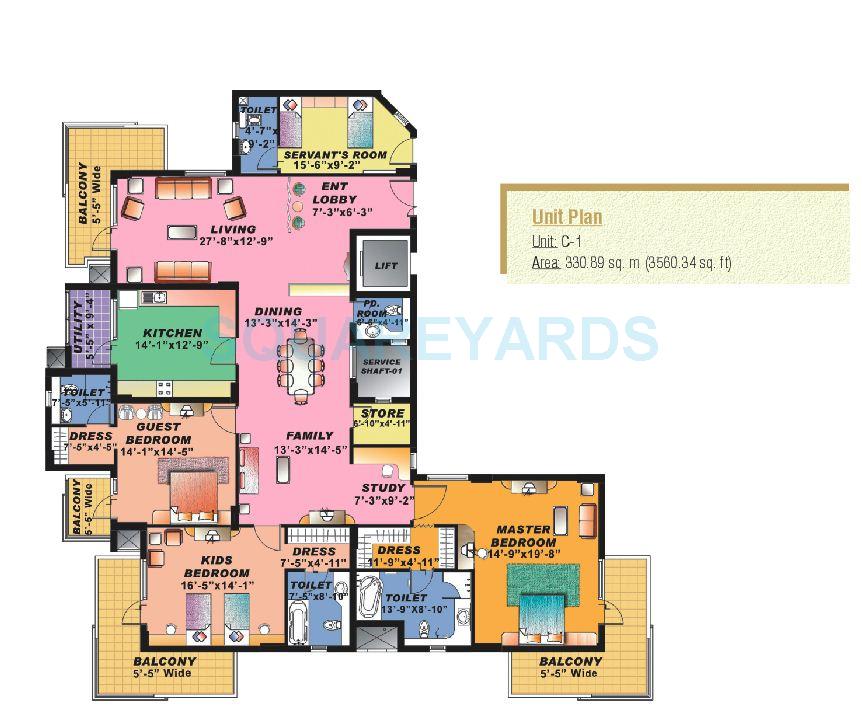3 BHK 3560 Sq. Ft. Apartment