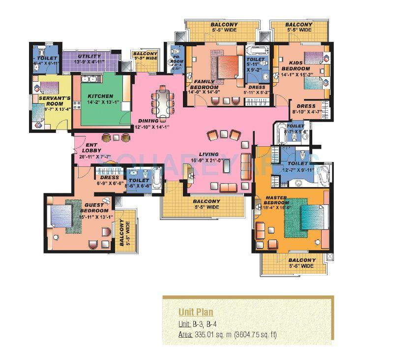 4 BHK 3605 Sq. Ft. Apartment