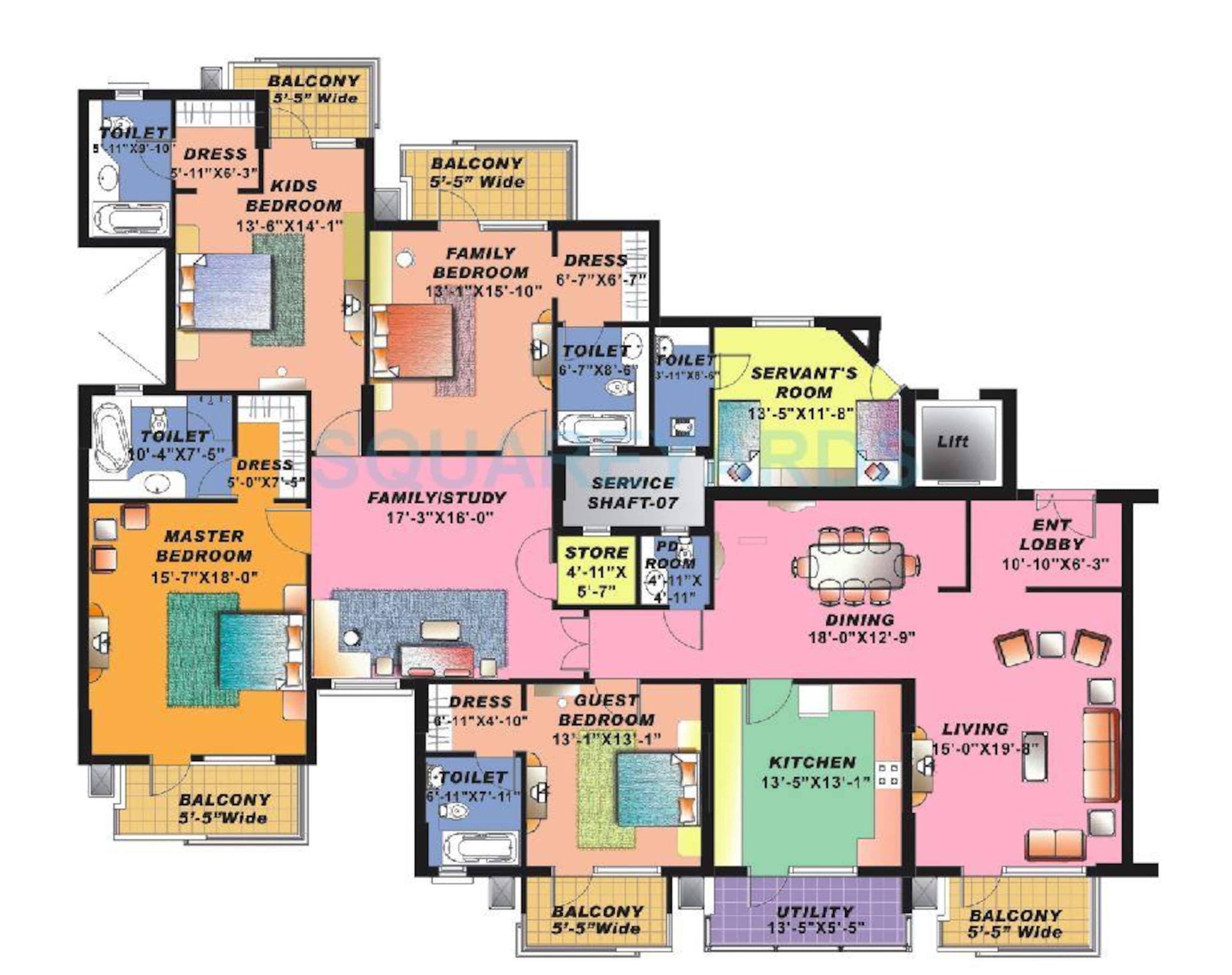 sahara grace gurgaon apartment 4bhk sq 3765sqft 1