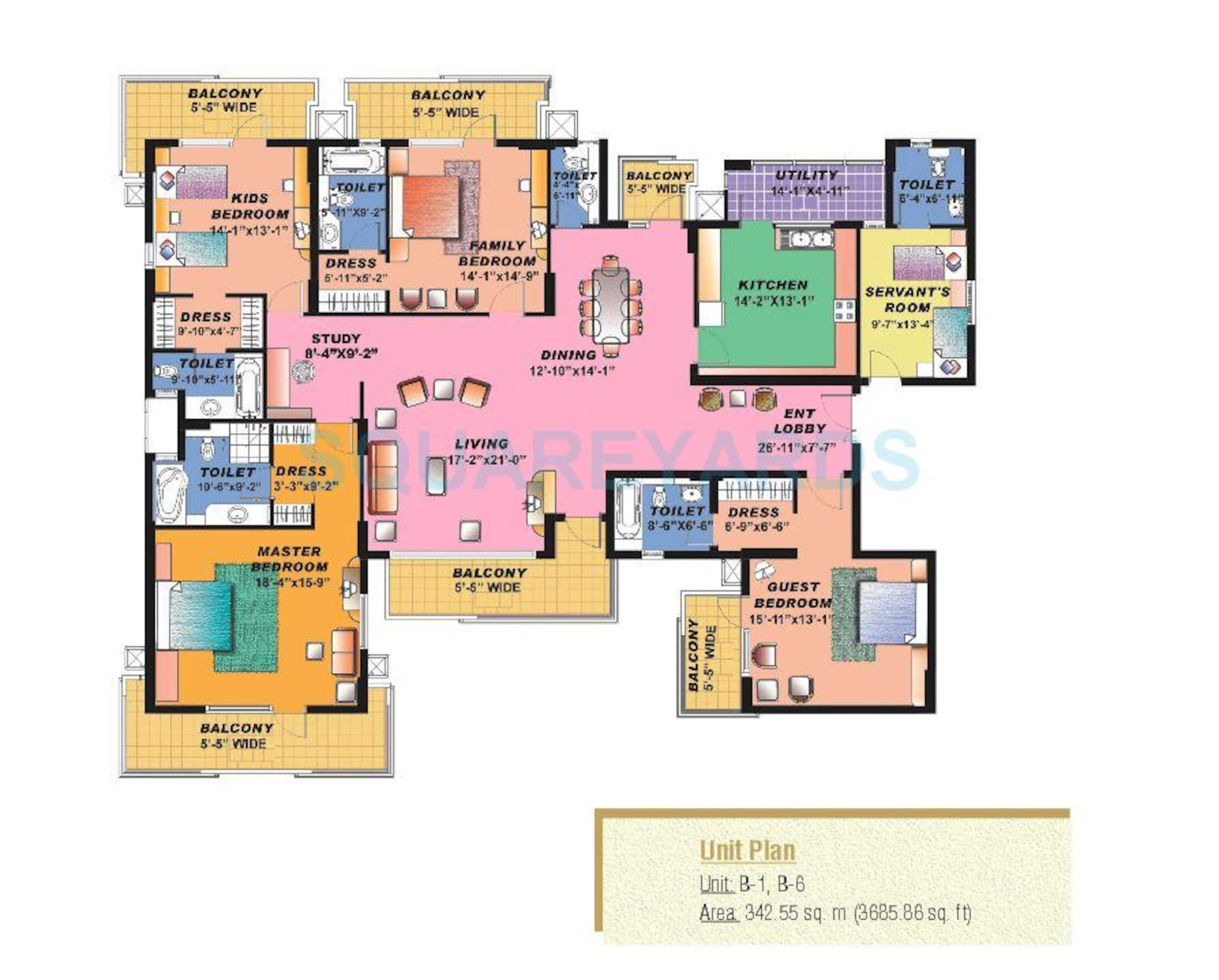 sahara grace gurgaon apartment 4bhk st sq 3686sqft 1