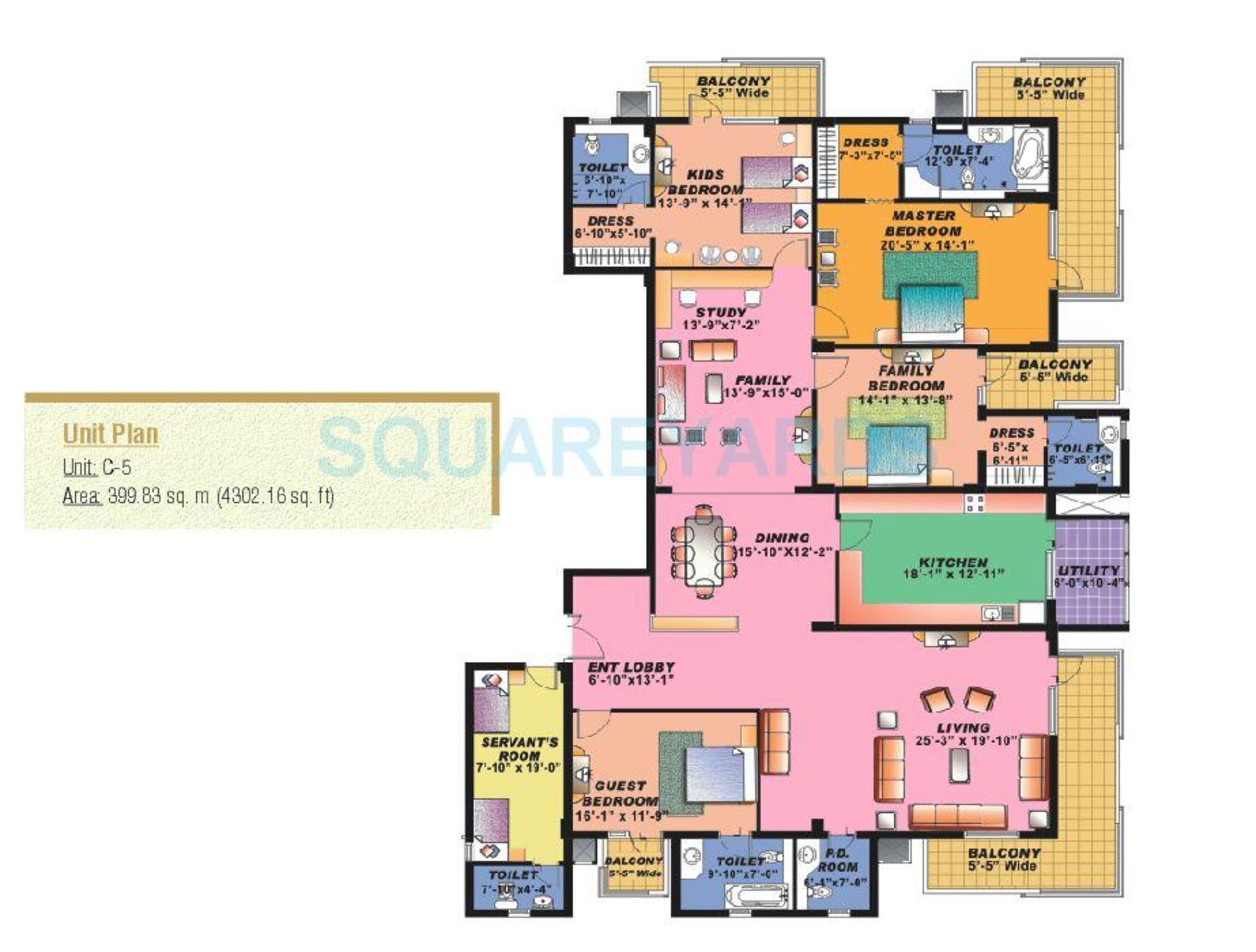 sahara grace gurgaon apartment 4bhk st sq 4302sqft 1