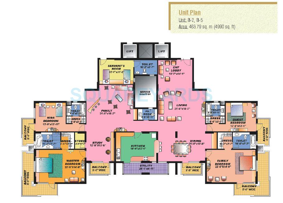 4 BHK 4990 Sq. Ft. Apartment