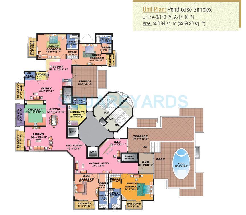 4 BHK 5959 Sq. Ft. Penthouse